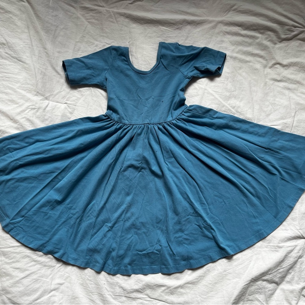 Alice + Ames Short Sleeve Ballet Dress in Blue